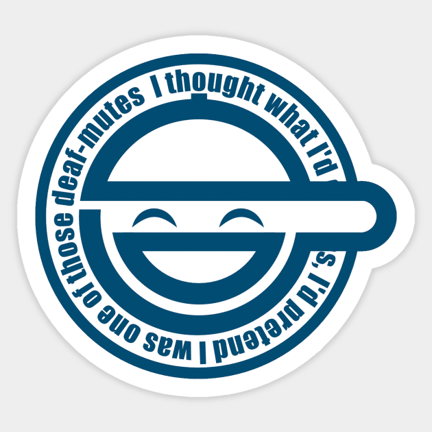 Laughing Man - GHOST IN THE SHELL Sticker by langstal